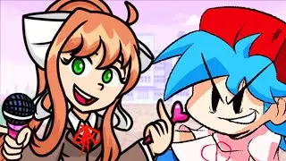 Friday Night Funkin - VS Monika But It's HD - FNF