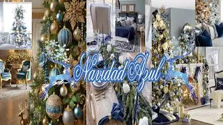 NAVIDAD AZUL 🩵💙LAS IDEAS MAS HERMOSAS Y ELEGANTES EN DECORACION DE NAVIDAD