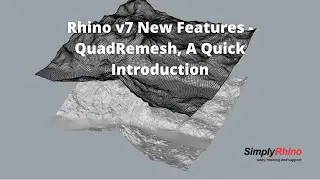 Rhino 3D v7 - QuadRemesh, a Quick Introduction