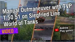 Manual Outmaneuver TVP T 50 51 on Siegfried Line World of Tanks #worldoftanks #wot #nocommentary