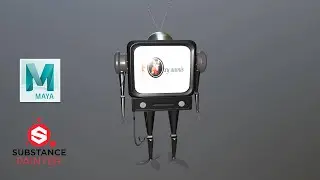 Tv Robot { Maya + Substance painter }