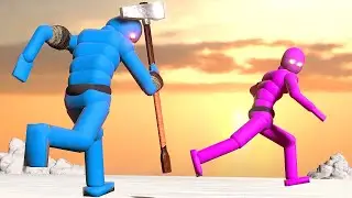 Superhero NPCs fights the SMART AI in OVERGROWTH! (with active ragdoll physics)