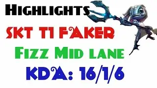 Highlight - Korea Challenger LOL - SKT T1 Faker - acFizz Mid lane vs Taliyah (Apr 8, 2017)