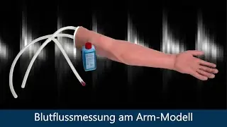Doppler-Sonografie - Blutflussmessung am Arm-Modell