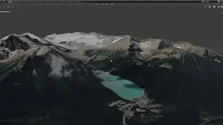 3D Terrain Maps | Google Maps & Blender | Lake Louise