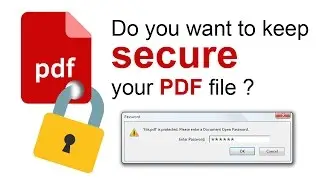 How to add password to pdf files from photoshop | Do you want to keep secure your PDF file ?