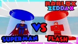 SUPERMAN VS THE FLASH DI SUPERHERO TYCOON! - Roblox Zeddax