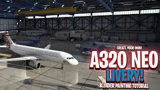 How To Create Your Own SKINS / Liveries a320 NEO 3D METHOD! Microsoft Flight Simulator 2020! FREE