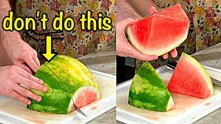 How to cut a watermelon - triangles and sticks!