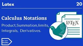 calculus in maths in latex