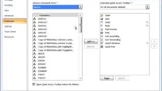 Quick Access Toolbar for a Marco Button in Excel
