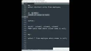 IS NULL and IS NOT NULL in SQL 