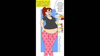 Anime Girl's Weight Gain & Stuffing Sequences (18+)