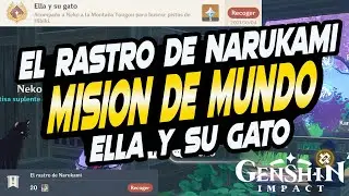 El rastro de Narukami - MISION DE MUNDO - OBTEN UN LOGRO ELLA Y SU GATO - Genshin Impact