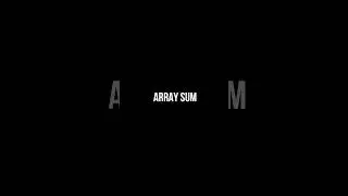 Array SUM in PHP