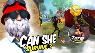 After a Long Time, Duo vs Squad with a Pro V Badge Girl 😳- Free Fire