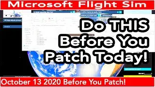 Flight Simulator 2020 Do this BEFORE the patch! Read Description too!