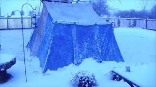 Winter Camping in a Hot Tent
