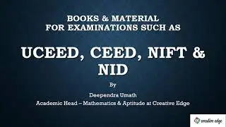 Best Books For Design Entrance Exams| Study Material For NID, UCEED/CEED & NIFT | CREATIVEDGE