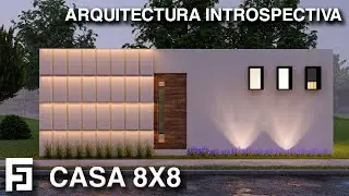 CASA 8X8 1 NIVEL I HOUSE DESIGN 8x8  (64 MTS)⭐