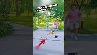 They saw this blind man and take advantage of him! 😏
