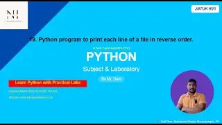 Python Program to Print Each Line of a File in Reverse Order | JNTUK R23 CSE Lab | EXP19