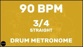 3/4 Straight | Drum Metronome Loop | 90 BPM