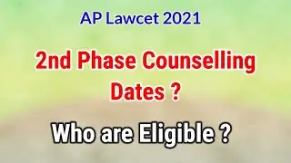 2nd counselling Dates ?//Ap Lawcet 2021