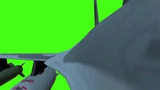 Animated Flying Jet#2/Copyright Free Green Screen/Chroma Key