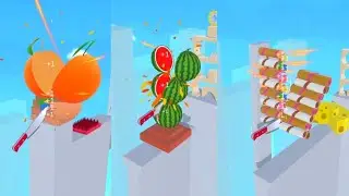Almost cut! Very satisfying and relaxing asmr slicing game