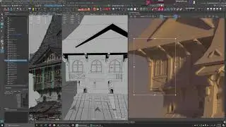 Alchemists home. 3D poly modeling. Maya. part 05