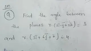 Find the angle between two planes by using normal vectors ||