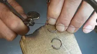 Small handmade 18 KT gold hoop earrings