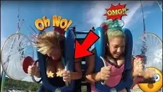 Girls Passing Out #18 Funny slingshot Ride