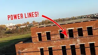 DJI FPV drone flying. Has it been crashed into power lines?