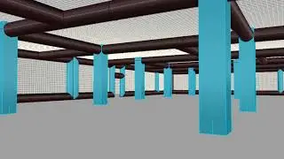 Модель надувного ангара для пейнтбола