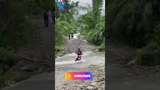 Bike Crossing In Flood 