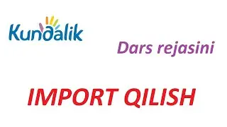 Excel dasturida kundalik kom uchun dars rejasini tayyorlash