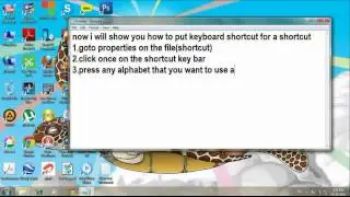 How to put keyboard shortcuts for shortcuts!!