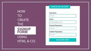 How to Create Registration Form with CSS, PHP, & MySql || Part 3