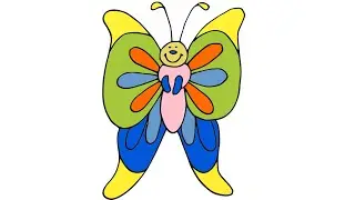 HOW TO DRAW BUTTERFLY EASY-LEARN TO GLITTER CUTE BUTTERFLY STEP BY STEP-DRAWING AND ART PIC