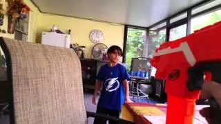 Daniels Nerf cup challenge,  2 nerf guns!
