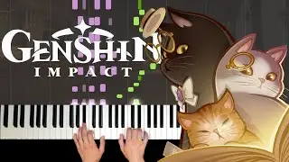 Cat's Tail Tavern Theme Extended - Genshin Impact OST | Piano Cover and Turorial