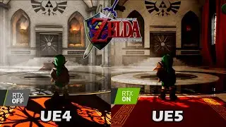 Ocarina of Time: Unreal Engine 4 VS Unreal Engine 5 Beta Test Comparison