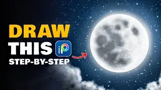 Tutorial Menggambar Bulan Purnama | Ibis Paint X Tutorial
