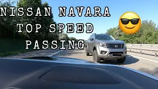 NISSAN NAVARA fly by top speed passing Autobahn