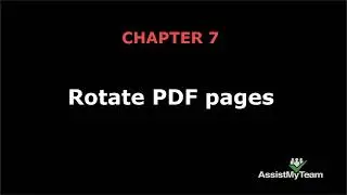 How to rotate pages of your PDF document? - AssistMyTeam PDF Organizer