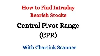 How to find Intraday Bearish Stocks By CPR with chartink Scanner