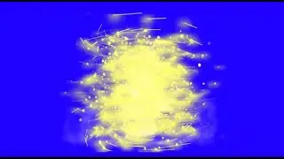 HD - Teleportation effect Yellow on Blue Screen (afterEffect) no sound