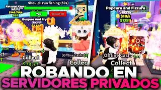 Stealing on private servers and playing admin abuse on 4 different servers... I stole everything! 🔥